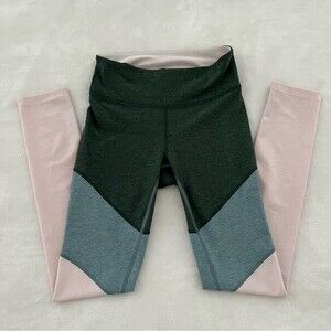 Outdoor Voices Springs 7/8 Leggings Color Block Hunter/Slate/Ballet Size XS NWOT